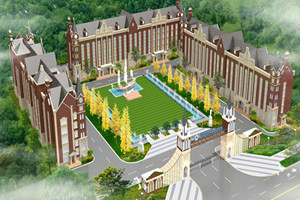四川五月花专修学院鸟瞰图片 四川五月花专修学院鸟瞰图片