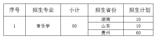 2020凯里学院艺术类专业招生简章