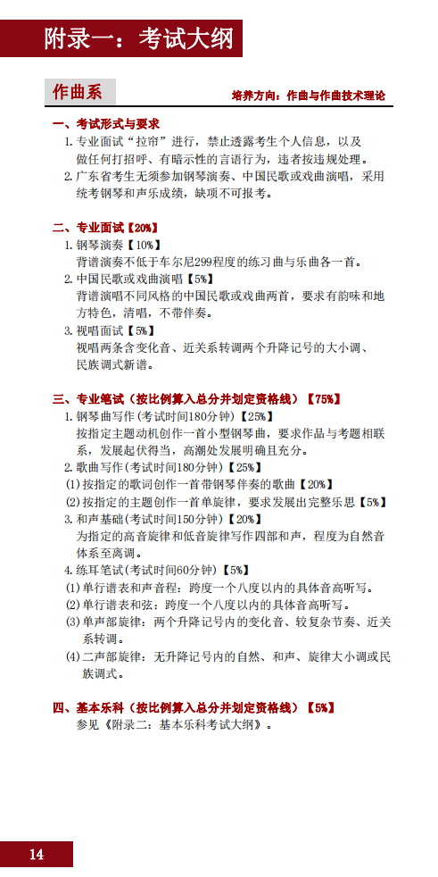 2020星海音乐学院本科招生简章（调整版）