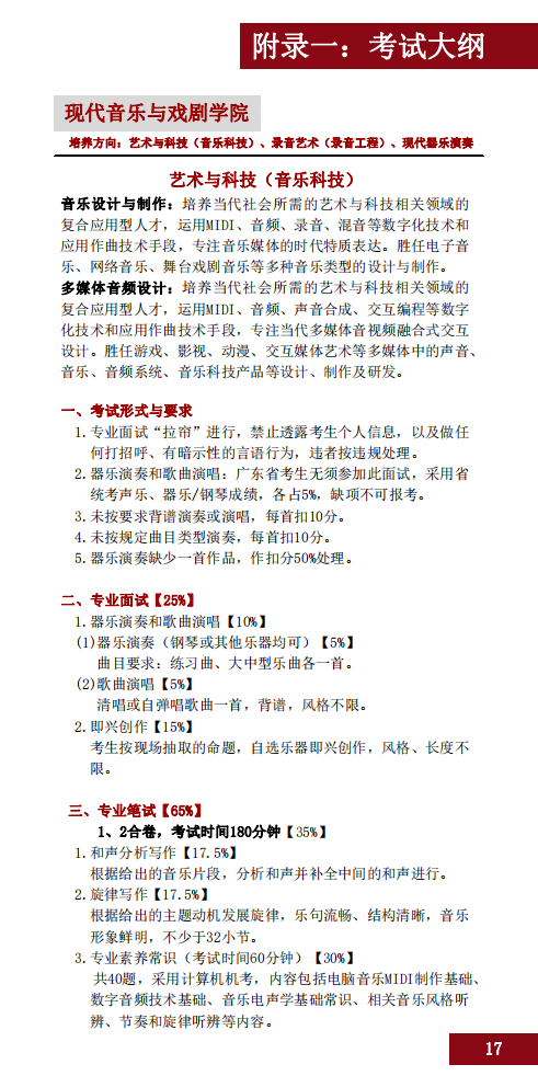 2020星海音乐学院本科招生简章（调整版）