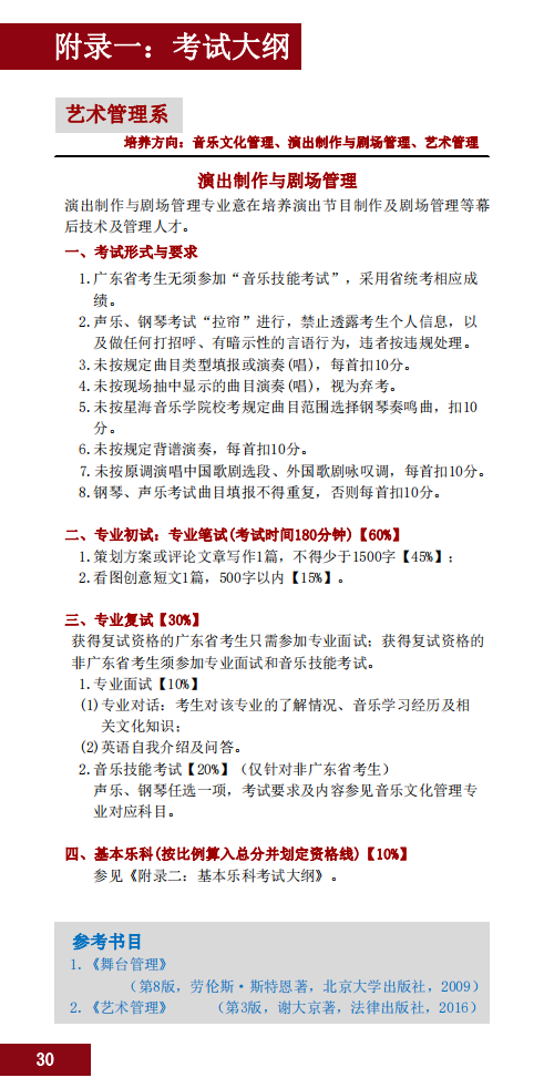 2020星海音乐学院本科招生简章（调整版）