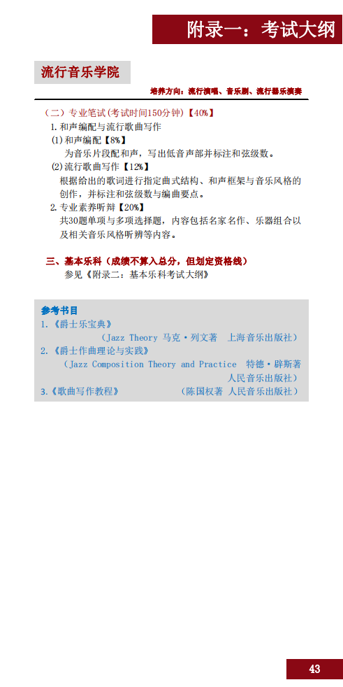 2020星海音乐学院本科招生简章（调整版）