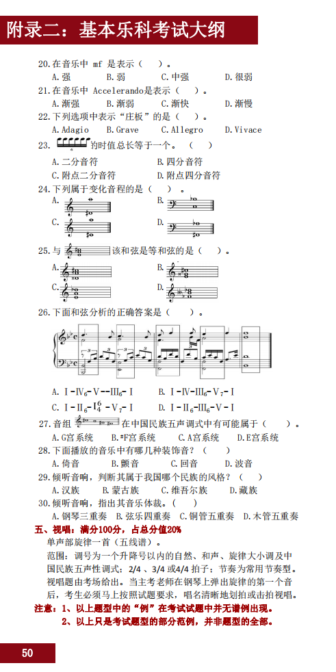 2020星海音乐学院本科招生简章（调整版）