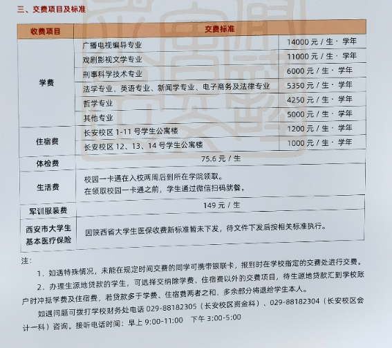 西北政法大学学费多少钱一年-各专业收费标准