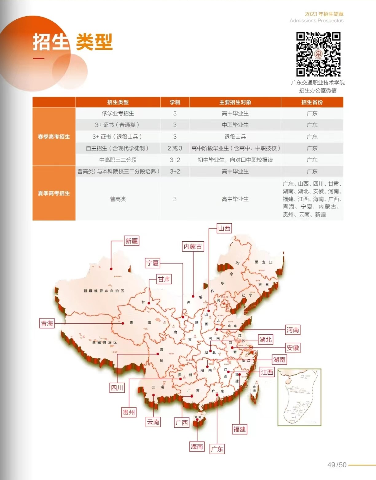 2023年广东交通职业技术学院春季高考招生简章