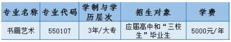 2023年云南现代职业技术学院艺术类招生简章（书画艺术专业）