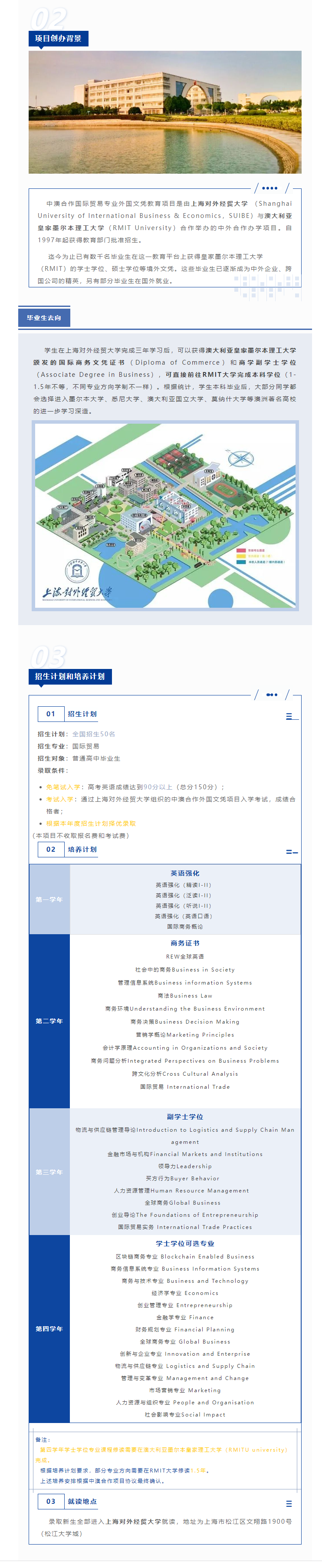 2023上海对外经贸大学中外合作办学招生简章