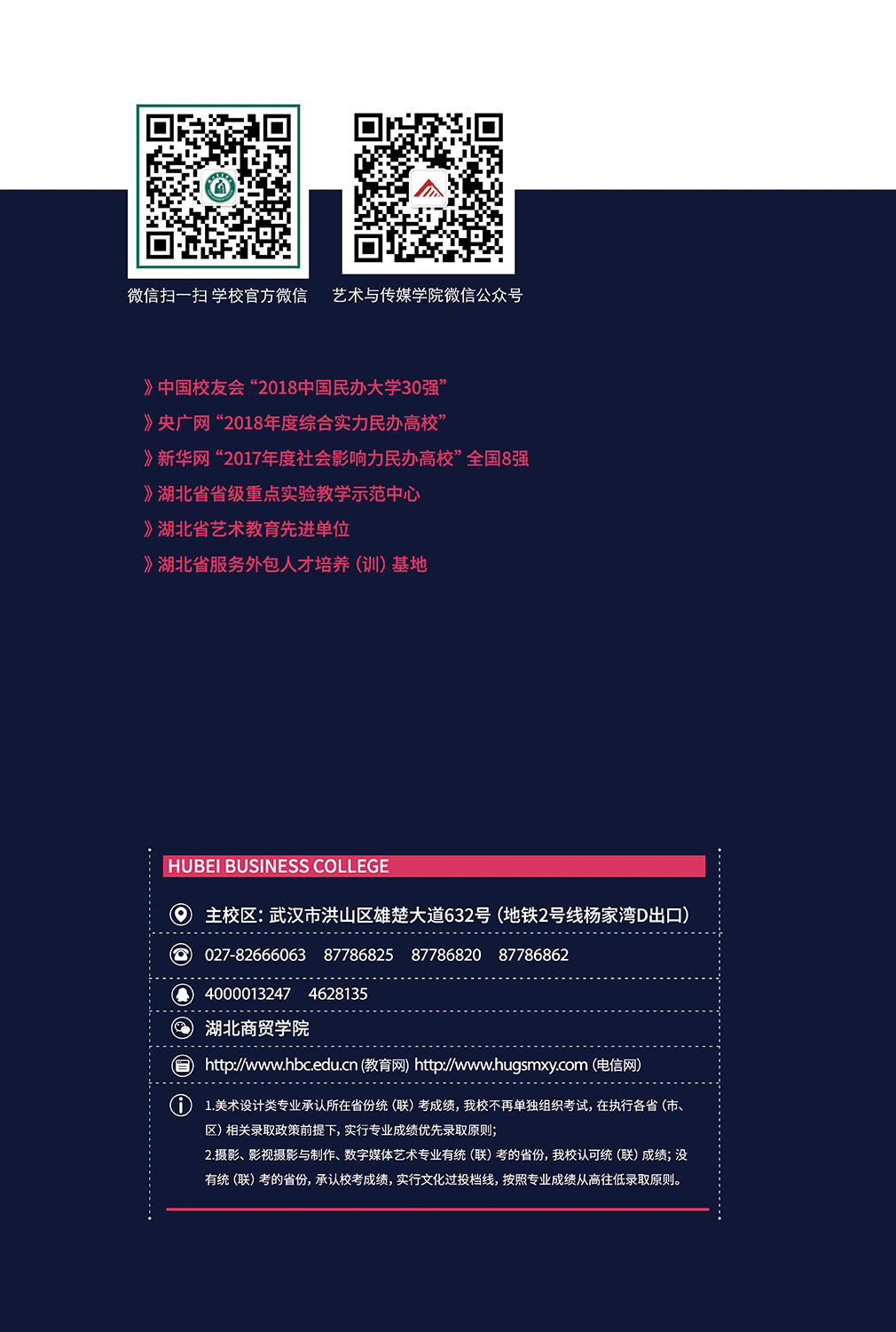 2020湖北商贸学院艺术类招生简章